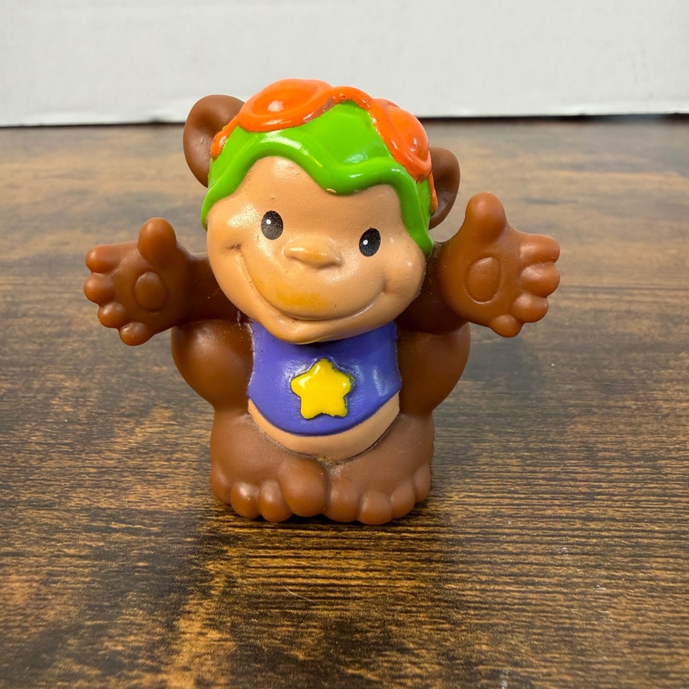 Fisher-Price Little People Monkey Unisex Brown 2001 Vintage Figure Toy Star